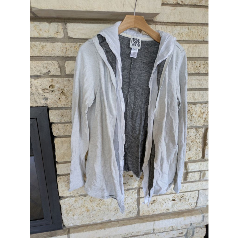 Women's Prairie Underground Hoodie Size L Gray and White